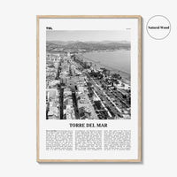 Torre del Mar Print Black and White, Torre del Mar Art, Torre del Mar Poster, Torre del Mar Photo, Torre del Mar Décor, Torre del Mar Map