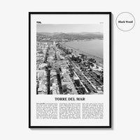 Torre del Mar Print Black and White, Torre del Mar Art, Torre del Mar Poster, Torre del Mar Photo, Torre del Mar Décor, Torre del Mar Map