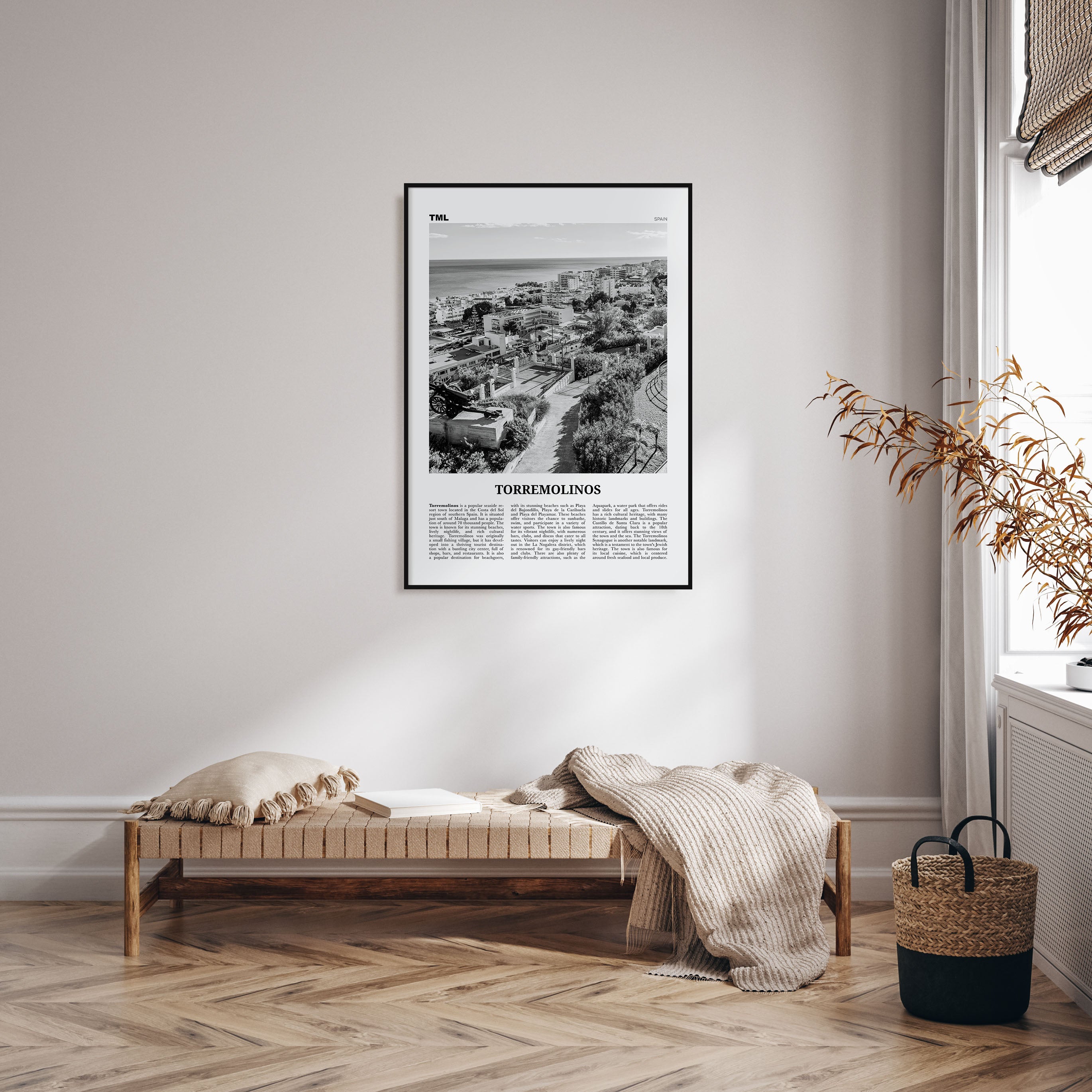 Torremolinos Travel B&W Poster