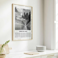 Torres del Paine Print Black and White, Torres del Paine Wall Art, Torres del Paine Poster, Torres del Paine Photo, Chile