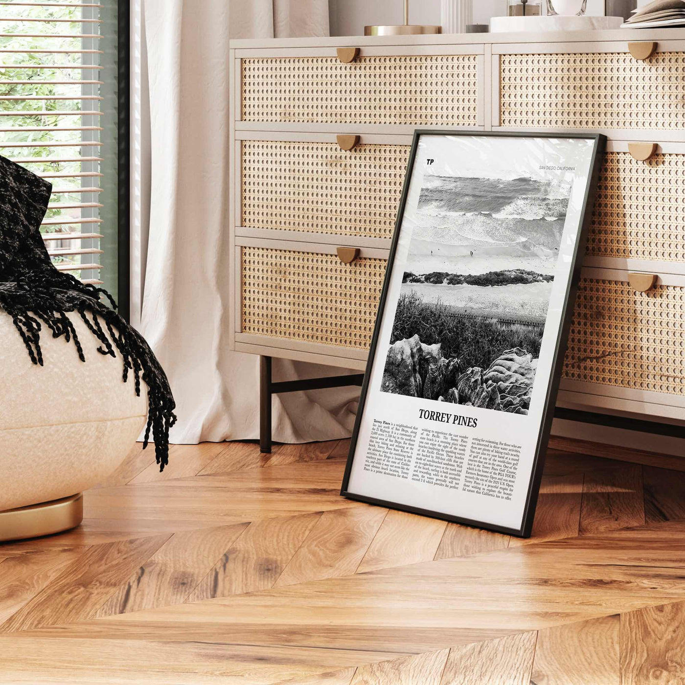 Torrey Pines Print Black and White No 2, Torrey Pines Wall Art, Torrey Pines Beach Poster, Torrey Pines Photo, San Diego, California