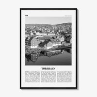 Torshavn Print Black and White, Tórshavn Wall Art, Tórshavn Poster, Tórshavn Photo, Tórshavn Wall Décor, Thorshavn, Faroe Islands