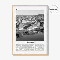 Torshavn Print Black and White, Tórshavn Wall Art, Tórshavn Poster, Tórshavn Photo, Tórshavn Wall Décor, Thorshavn, Faroe Islands
