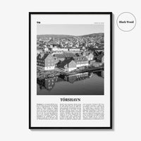 Torshavn Print Black and White, Tórshavn Wall Art, Tórshavn Poster, Tórshavn Photo, Tórshavn Wall Décor, Thorshavn, Faroe Islands