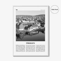 Torshavn Print Black and White, Tórshavn Wall Art, Tórshavn Poster, Tórshavn Photo, Tórshavn Wall Décor, Thorshavn, Faroe Islands