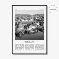 Torshavn Print Black and White, Tórshavn Wall Art, Tórshavn Poster, Tórshavn Photo, Tórshavn Wall Décor, Thorshavn, Faroe Islands