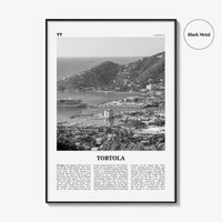 Tortola Print Black and White, Tortola Wall Art, Tortola Poster, Tortola Photo, Tortola Wall Décor, Tortola Map, Caribbean