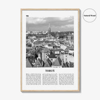 Torun Print Black and White, Toruń Wall Art, Toruń Poster, Toruń Photo, Toruń Wall Décor, Toruń Map, Poland