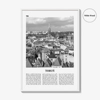 Torun Print Black and White, Toruń Wall Art, Toruń Poster, Toruń Photo, Toruń Wall Décor, Toruń Map, Poland