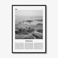 Toscana Print Black and White, Toscana Wall Art, Toscana Poster, Toscana Photo, Toscana Wall Décor, Toscana Map