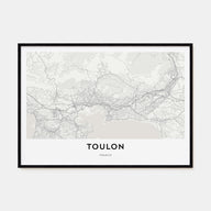 Toulon Map Landscape Poster