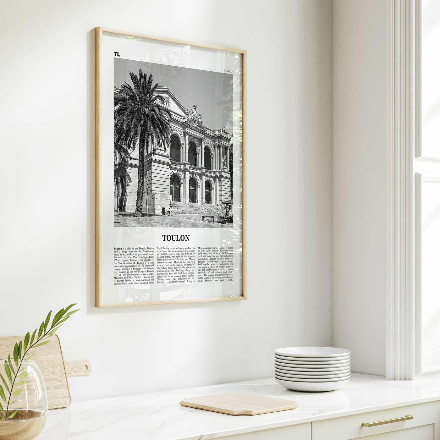 Toulon Print Black and White, Toulon Wall Art, Toulon Poster, Toulon Photo, Toulon Wall Décor, France, Tolon, Alpes-Côte d'Azur