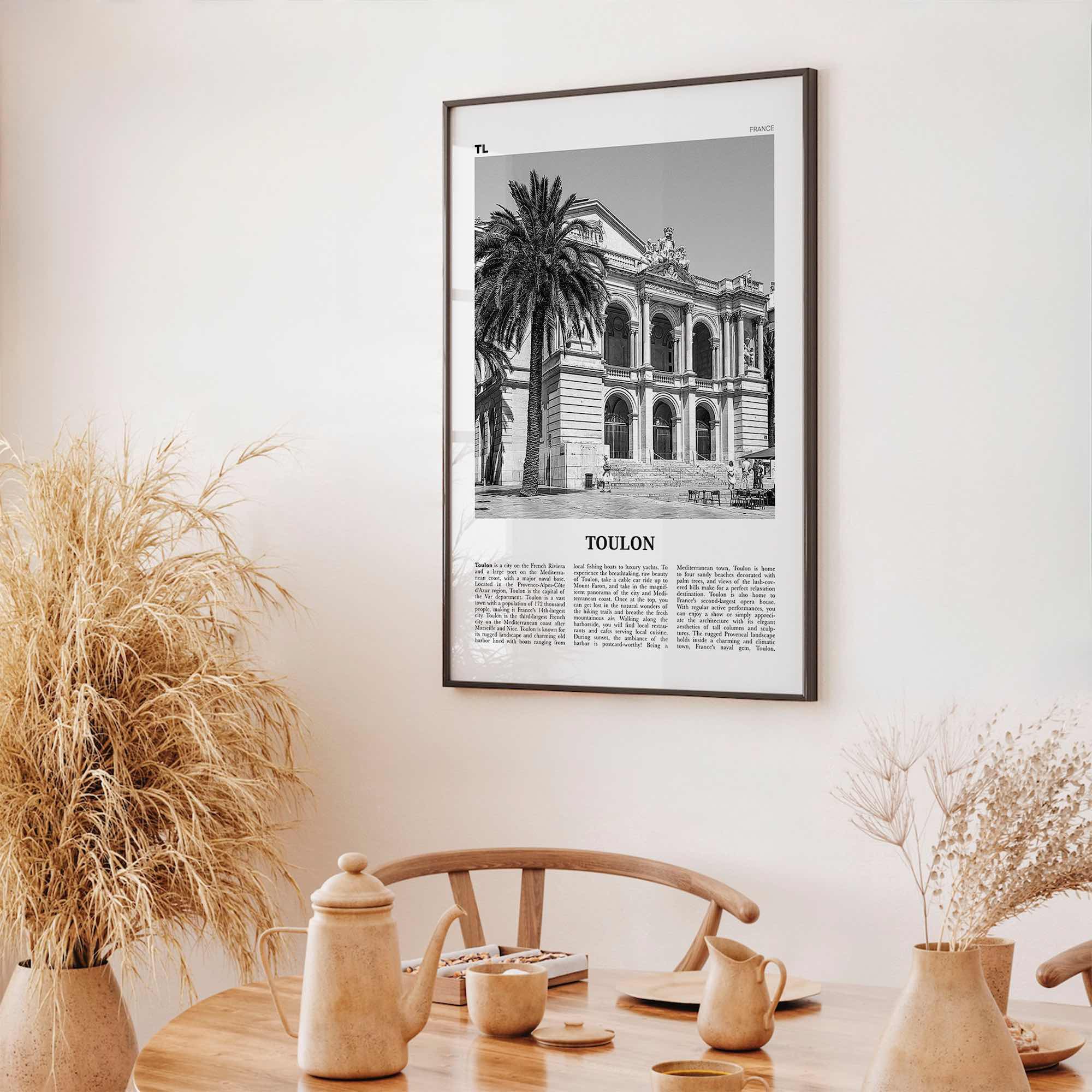 Toulon Print Black and White, Toulon Wall Art, Toulon Poster, Toulon Photo, Toulon Wall Décor, France, Tolon, Alpes-Côte d'Azur