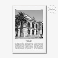 Toulon Print Black and White, Toulon Wall Art, Toulon Poster, Toulon Photo, Toulon Wall Décor, France, Tolon, Alpes-Côte d'Azur