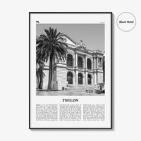 Toulon Print Black and White, Toulon Wall Art, Toulon Poster, Toulon Photo, Toulon Wall Décor, France, Tolon, Alpes-Côte d'Azur