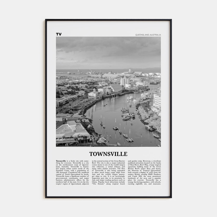 Townsville Travel B&W Poster