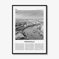 Townsville Print Black and White, Townsville Wall Art, Townsville Poster, Townsville Photo, Townsville Decor, Queensland, Australia, Oceania