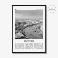 Townsville Print Black and White, Townsville Wall Art, Townsville Poster, Townsville Photo, Townsville Decor, Queensland, Australia, Oceania