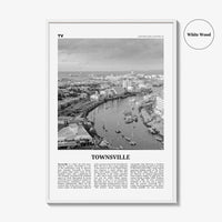 Townsville Print Black and White, Townsville Wall Art, Townsville Poster, Townsville Photo, Townsville Decor, Queensland, Australia, Oceania