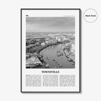 Townsville Print Black and White, Townsville Wall Art, Townsville Poster, Townsville Photo, Townsville Decor, Queensland, Australia, Oceania