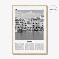 Trani Print Black and White, Trani Wall Art, Trani Poster, Trani Photo, Trani Wall Décor, Trani Map, Italy