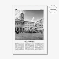 Trastevere Print Black and White, Trastevere Wall Art, Trastevere Poster, Trastevere Photo, Trastevere Wall Décor, Rome, Italy, Italia