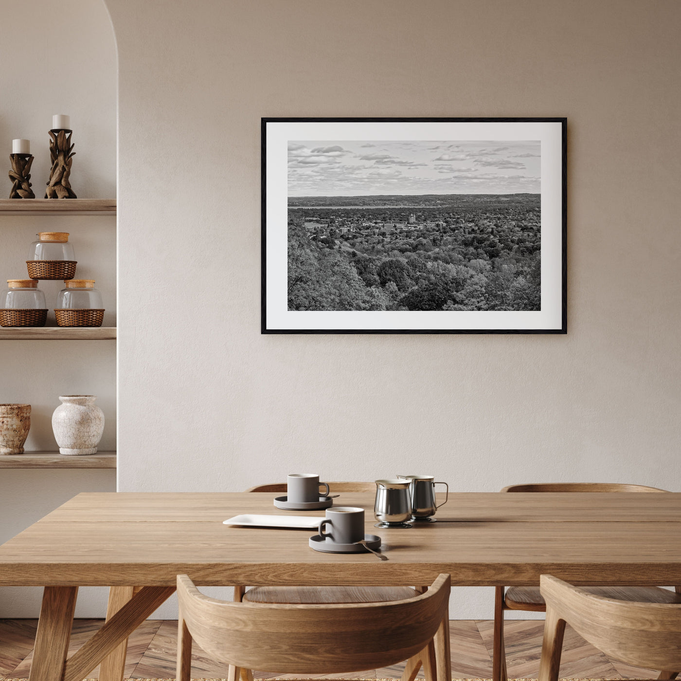 Traverse City Landscape B&W Poster
