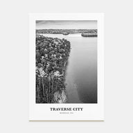 Traverse City Portrait B&W Poster