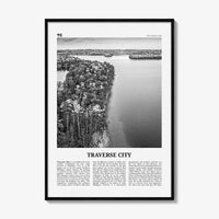 Traverse City Print Black and White, Traverse City Wall Art, Traverse City Poster, Traverse City Photo, Traverse Wall Décor, Michigan, USA