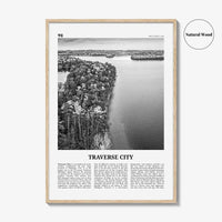 Traverse City Print Black and White, Traverse City Wall Art, Traverse City Poster, Traverse City Photo, Traverse Wall Décor, Michigan, USA