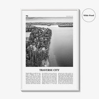 Traverse City Print Black and White, Traverse City Wall Art, Traverse City Poster, Traverse City Photo, Traverse Wall Décor, Michigan, USA
