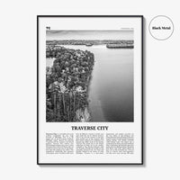 Traverse City Print Black and White, Traverse City Wall Art, Traverse City Poster, Traverse City Photo, Traverse Wall Décor, Michigan, USA