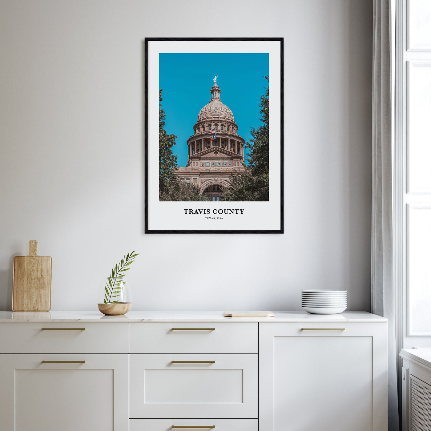 Travis County Portrait Color Poster