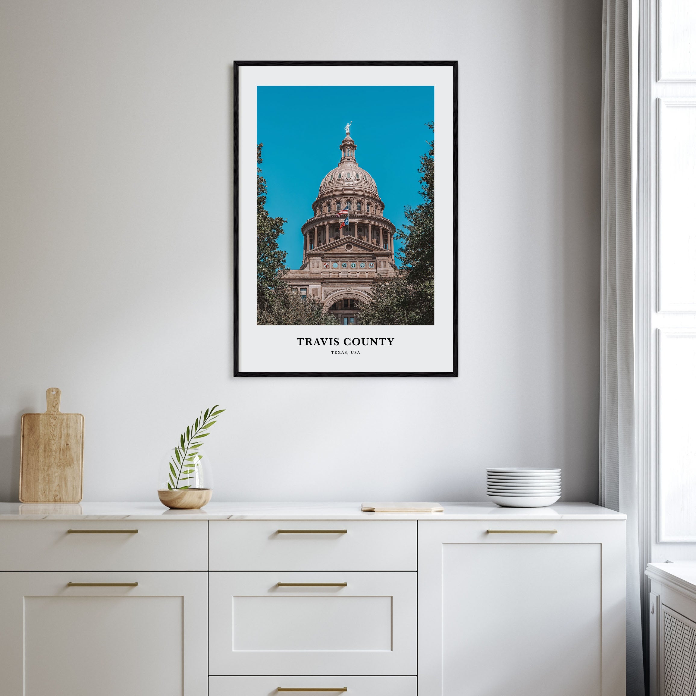 Travis County Portrait Color Poster