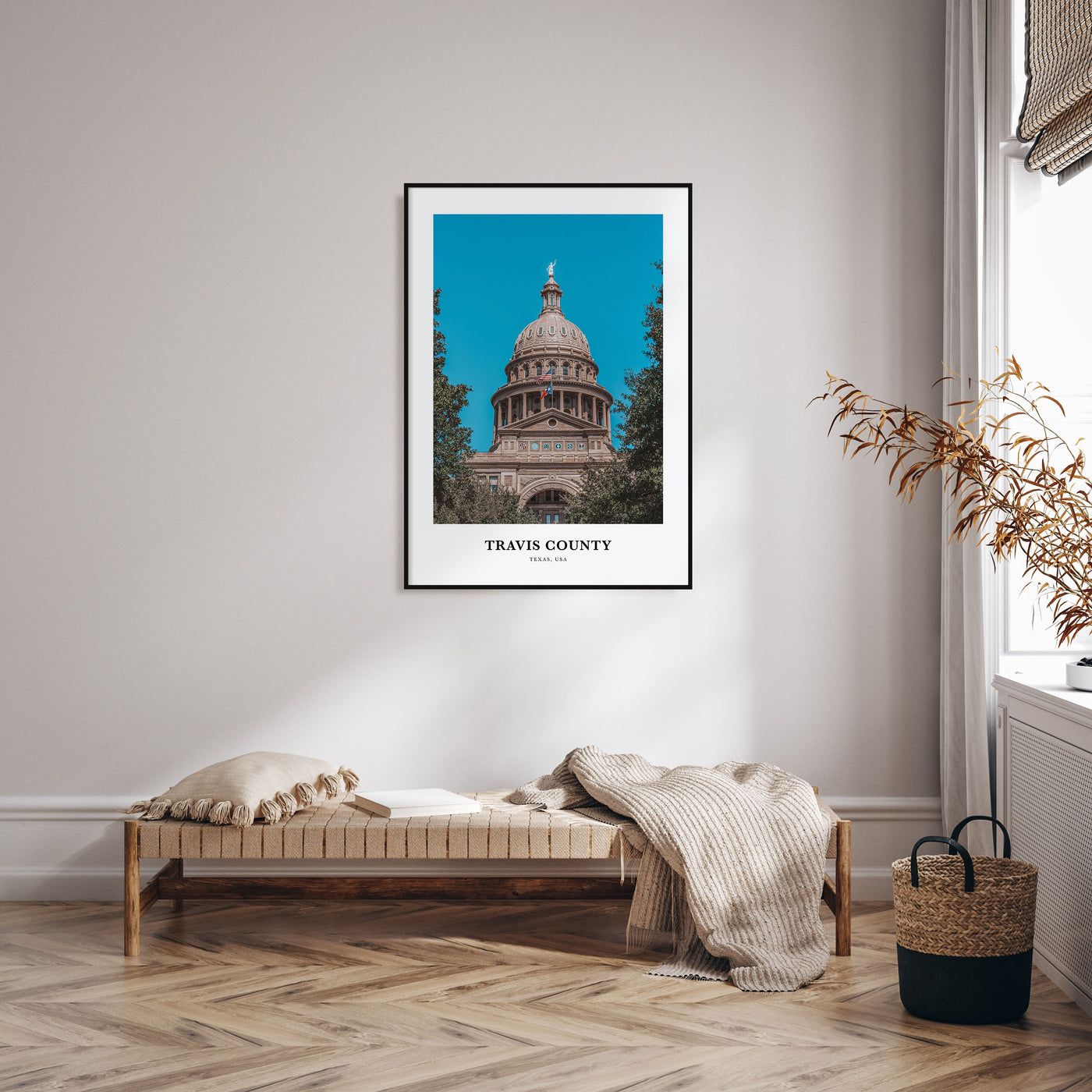 Travis County Portrait Color Poster