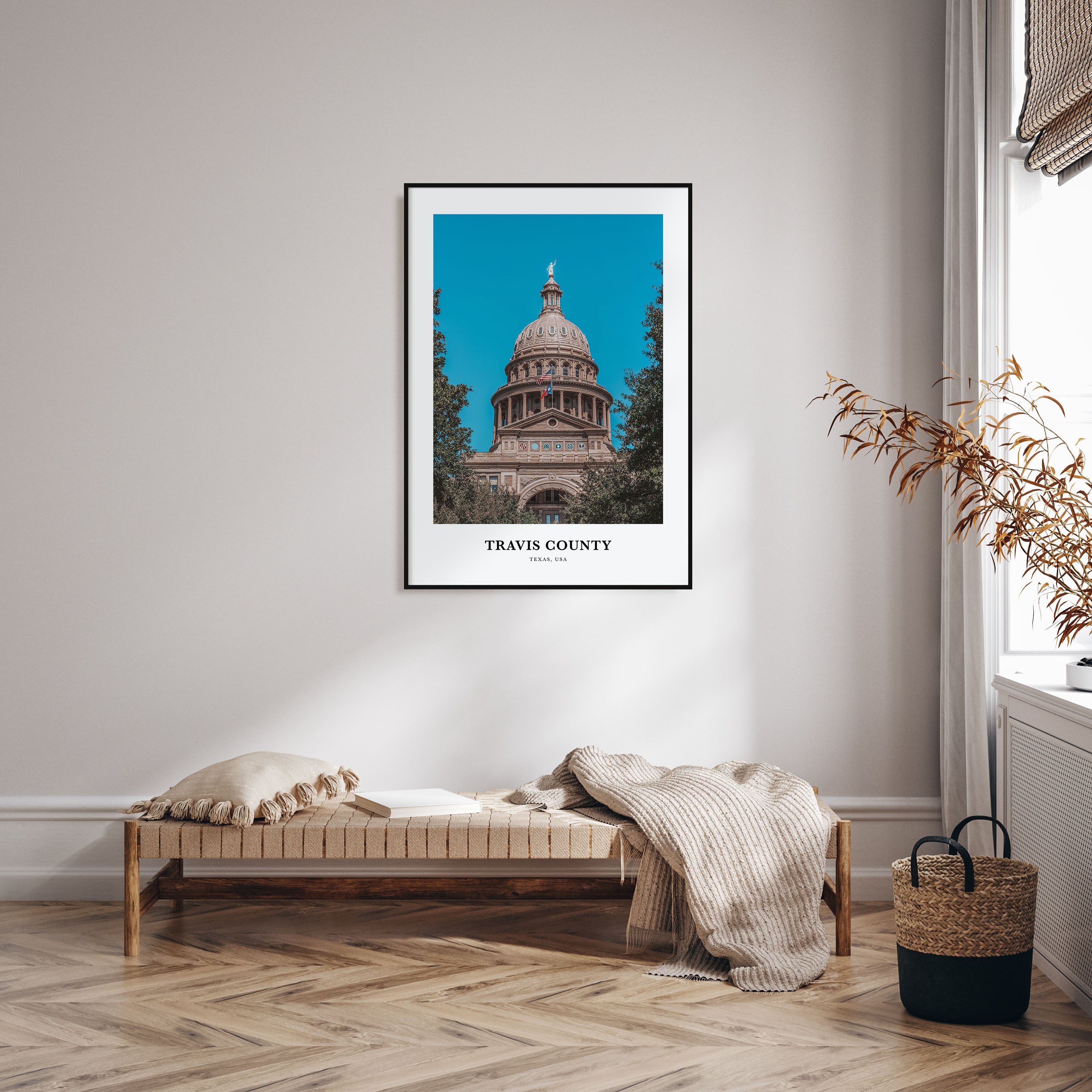 Travis County Portrait Color Poster