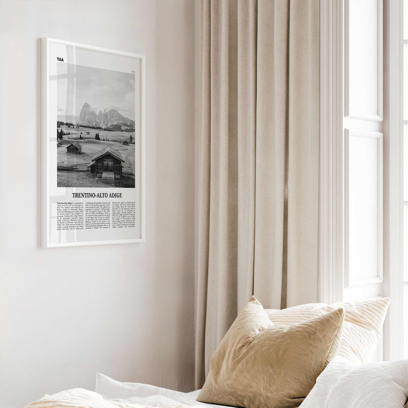 Trentino Alto Adige Print Black and White, Trentino-Alto Adige Wall Art, Trentino-Alto Adige Poster, Trentino-Alto Adige Photo, Décor, Map