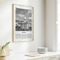 Trenton Print Black and White, Trenton Wall Art, Trenton Poster, Trenton Photo, Trenton Wall Décor, Trenton Map, New Jersey, USA