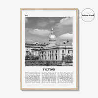 Trenton Print Black and White, Trenton Wall Art, Trenton Poster, Trenton Photo, Trenton Wall Décor, Trenton Map, New Jersey, USA
