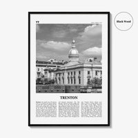 Trenton Print Black and White, Trenton Wall Art, Trenton Poster, Trenton Photo, Trenton Wall Décor, Trenton Map, New Jersey, USA