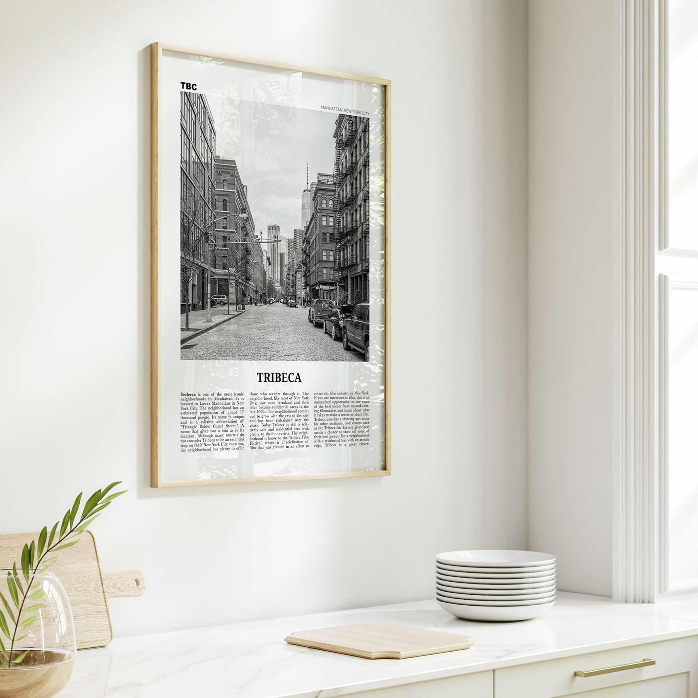 Tribeca Print Black and White, Tribeca Wall Art, Tribeca Poster, Tribeca Photo, Tribeca Wall Décor, Manhattan, New York, USA, United States