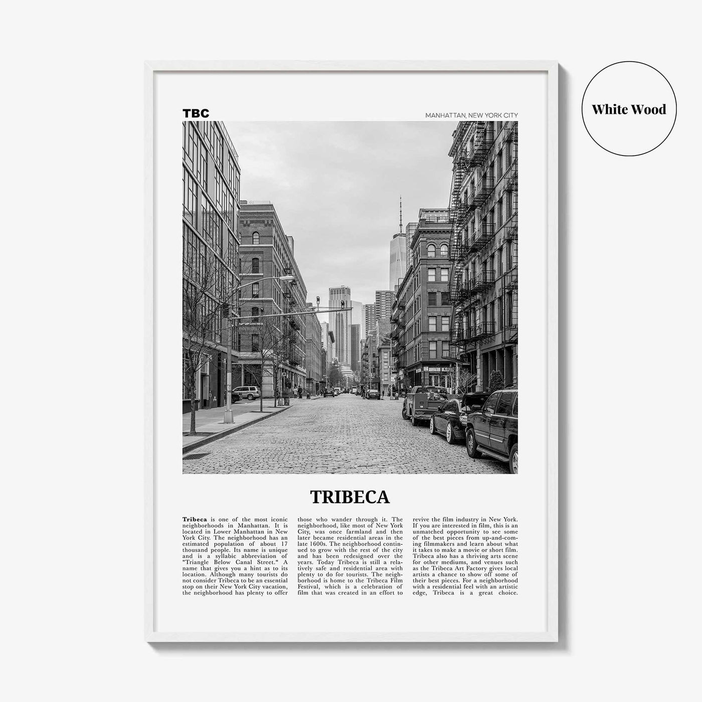 Tribeca Print Black and White, Tribeca Wall Art, Tribeca Poster, Tribeca Photo, Tribeca Wall Décor, Manhattan, New York, USA, United States
