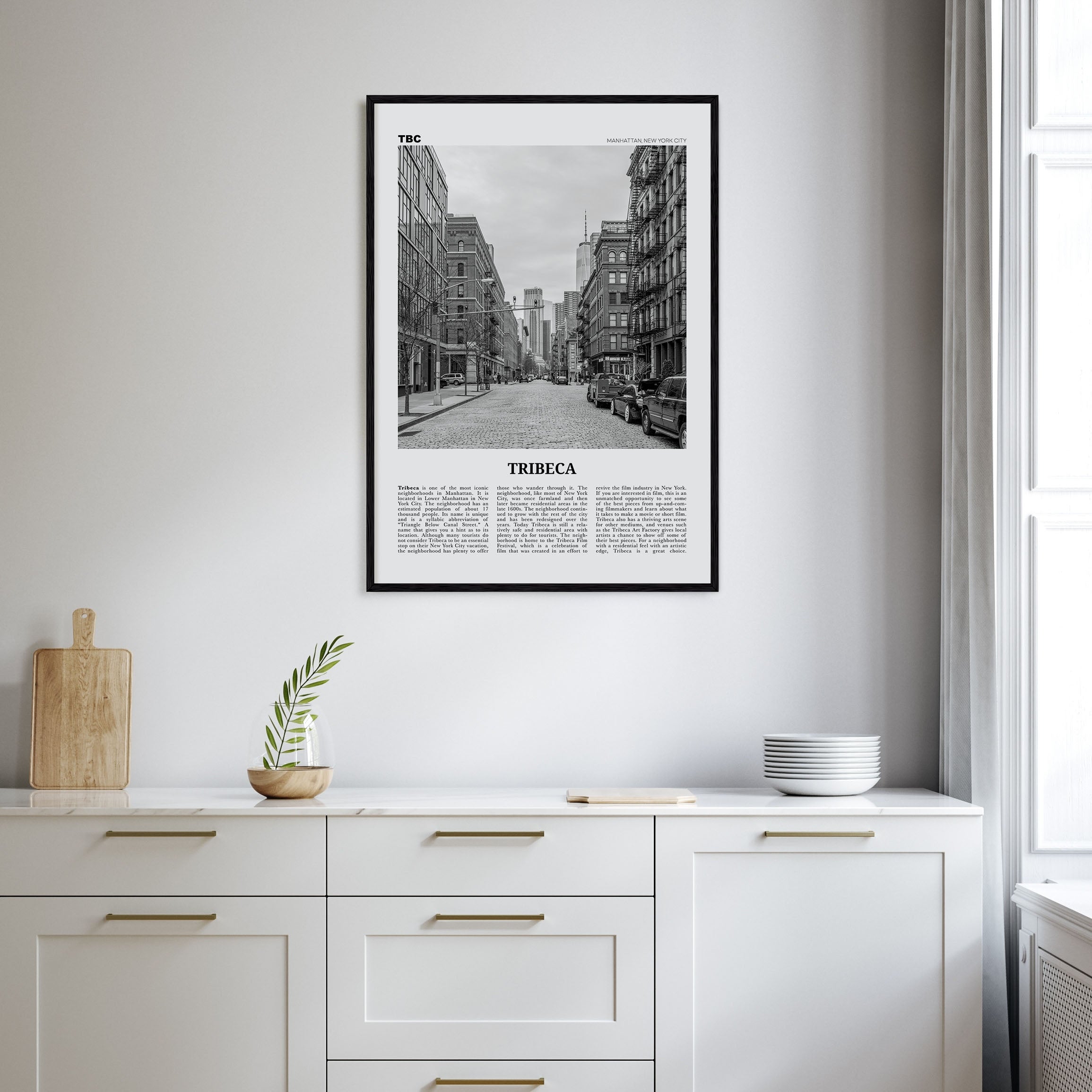 Tribeca Travel B&W Poster