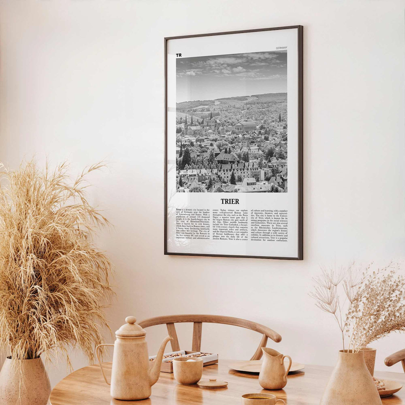 Trier Print Black and White, Trier Wall Art, Trier Poster, Trier Photo, Trier Wall Décor, Trier Map, Germany