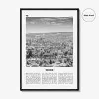 Trier Print Black and White, Trier Wall Art, Trier Poster, Trier Photo, Trier Wall Décor, Trier Map, Germany