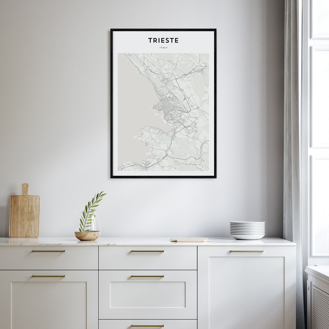 Trieste Map Portrait Poster