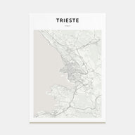 Trieste Map Portrait Poster