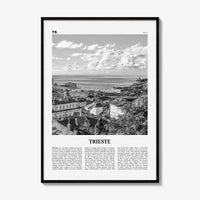 Trieste Print Black and White, Trieste Wall Art, Trieste Poster, Trieste Photo, Trieste Wall Décor, Trst, Italy, Italia, Adriatic Sea