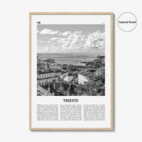 Trieste Print Black and White, Trieste Wall Art, Trieste Poster, Trieste Photo, Trieste Wall Décor, Trst, Italy, Italia, Adriatic Sea