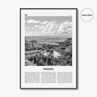 Trieste Print Black and White, Trieste Wall Art, Trieste Poster, Trieste Photo, Trieste Wall Décor, Trst, Italy, Italia, Adriatic Sea